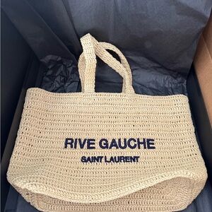 Saint Laurent Tan Rive Gauche Tote Bag